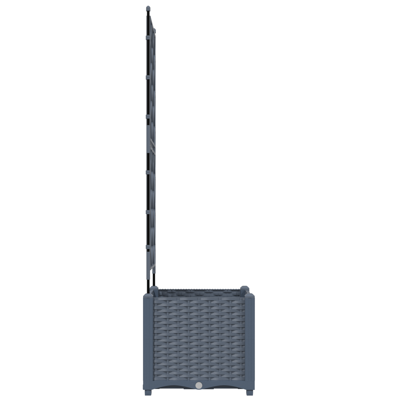 Fioriera da giardino con traliccio grigio chiaro 40x40x143 cm