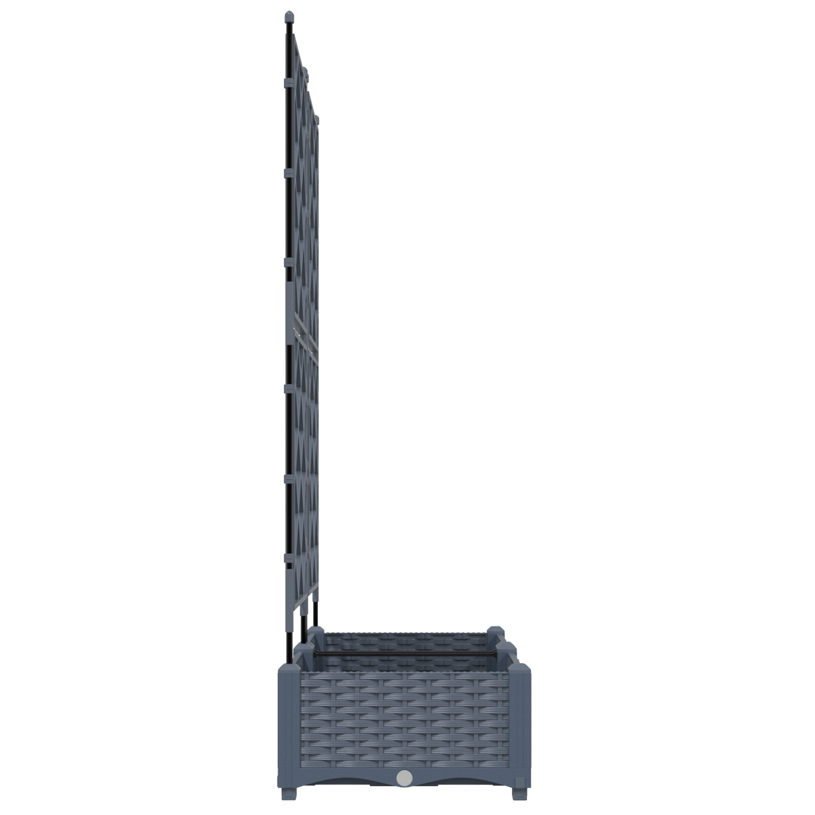 Fioriera con Trellis 2 pz Grigio Chiaro 80x40x125.5 cm