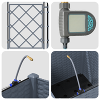 Cassoni da giardino  con sistema di irrigazione leggera grigia