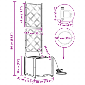 Vasi da Giardino  con Sistema di Irrigazione per Acqua Bianco