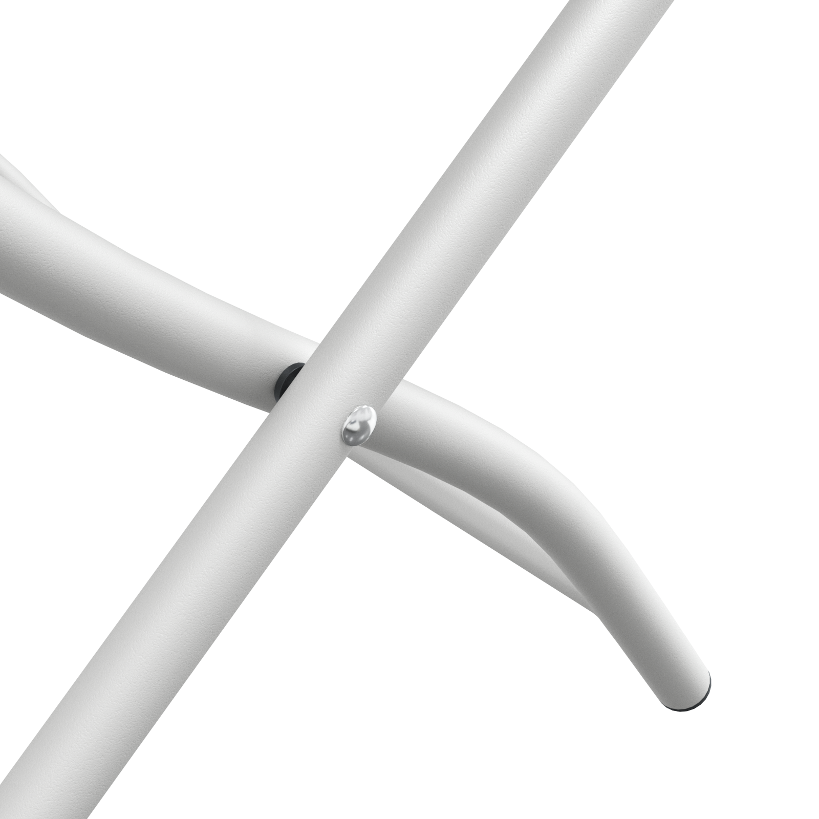 Sedie da Giardino Pieghevoli 2 pz Bianche in Acciaio