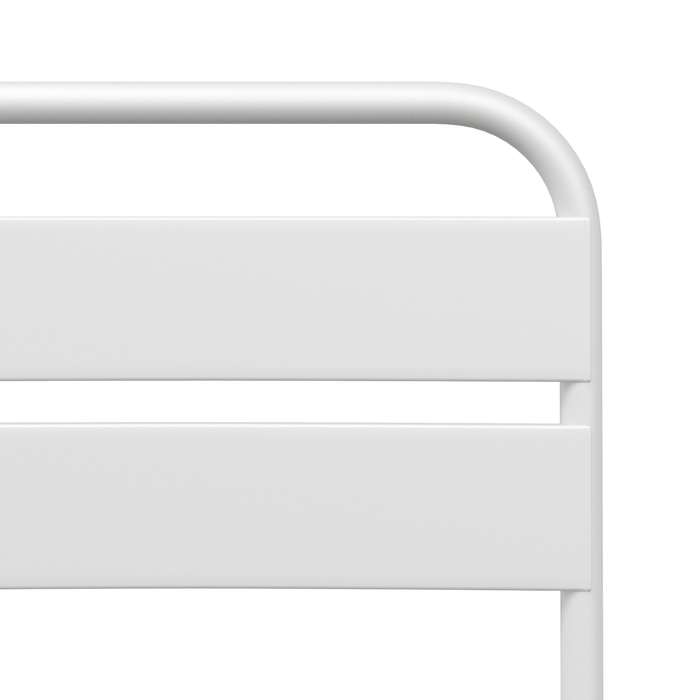 Sedie da Giardino Pieghevoli 2 pz Bianche in Acciaio