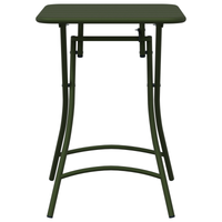 Tavolo da giardino pieghevole  Verde scuro 55x55x73 cm in acciaio