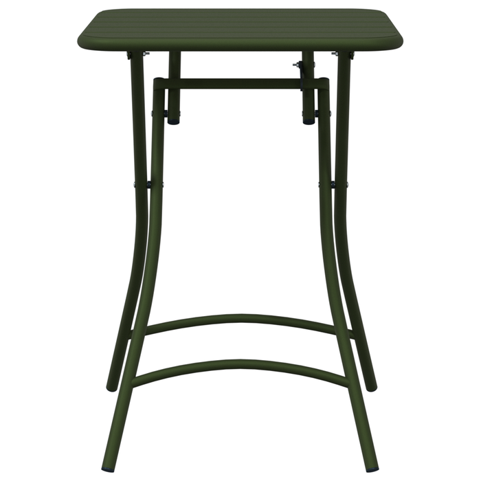 Tavolo da giardino pieghevole  Verde scuro 55x55x73 cm in acciaio