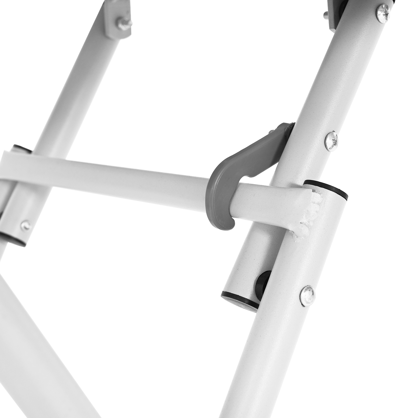 Tavolo da Giardino Pieghevole  Bianco 55x55x73 cm in Acciaio