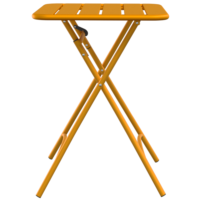 Tavolo da giardino pieghevole  Giallo Senape 55x55x73 cm in acciaio