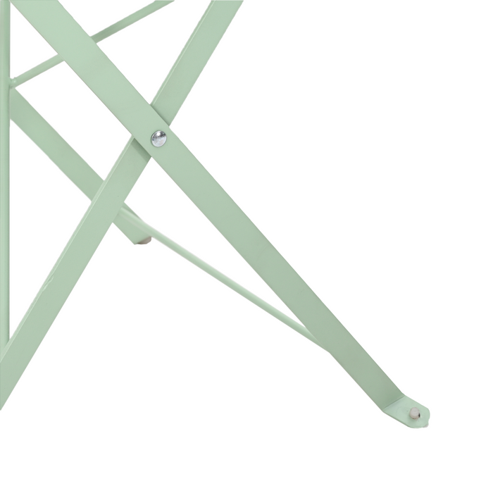 Sdraio da Giardino Pieghevoli 2 pcs Verde Chiaro Acciaio