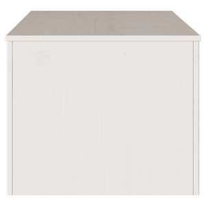 Tavolino da caffè "DRAMMEN" Bianco 99x55x45 cm in Legno di Pino