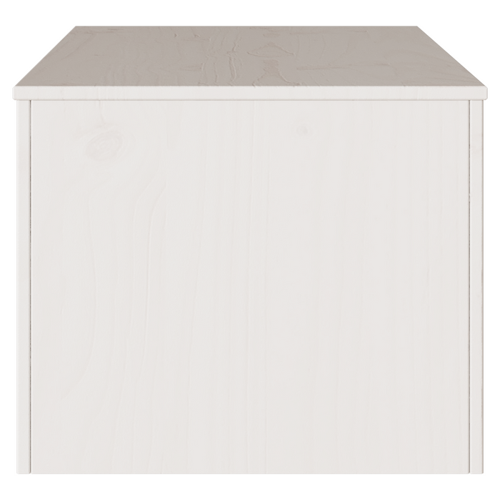 Tavolino da caffè "DRAMMEN" Bianco 99x55x45 cm in Legno di Pino