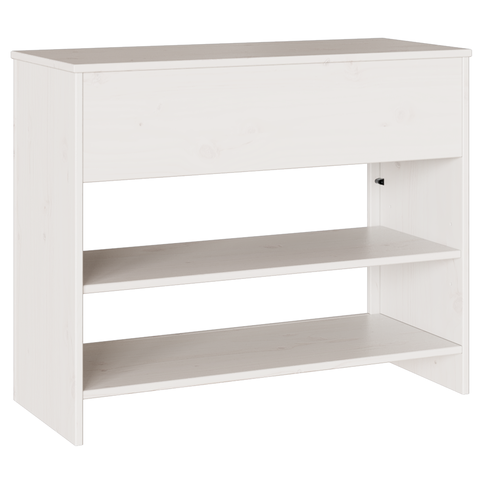 Tavolo Consolle "DRAMMEN" Bianco 89,5x37x73 cm Legno Massello Pino