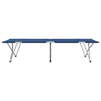 Letto da campeggio pieghevole Blu Metallo, Tessuto Standard