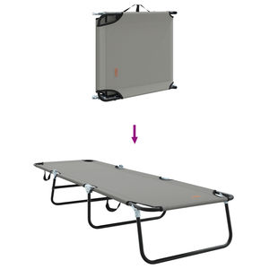 Sdraio Pieghevole Portatile Grigia in Tessuto Oxford 600D