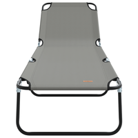 Sdraio Pieghevole Portatile Grigia in Tessuto Oxford 600D