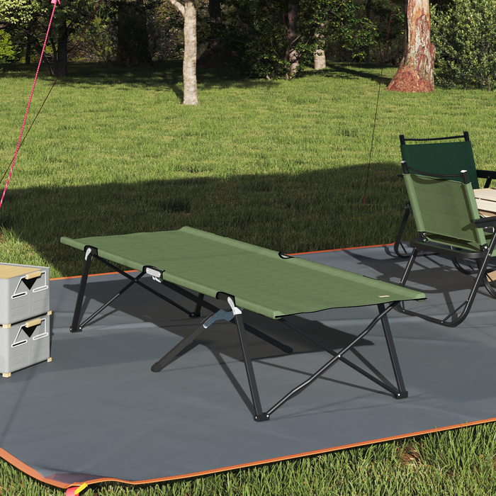 Letto Sole Pieghevole con Borsa da Trasporto Verde Militare in Tessuto Oxford 600D