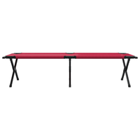 Letto Sole Pieghevole con Borsa di Trasporto Rosso 600D Tessuto Oxford