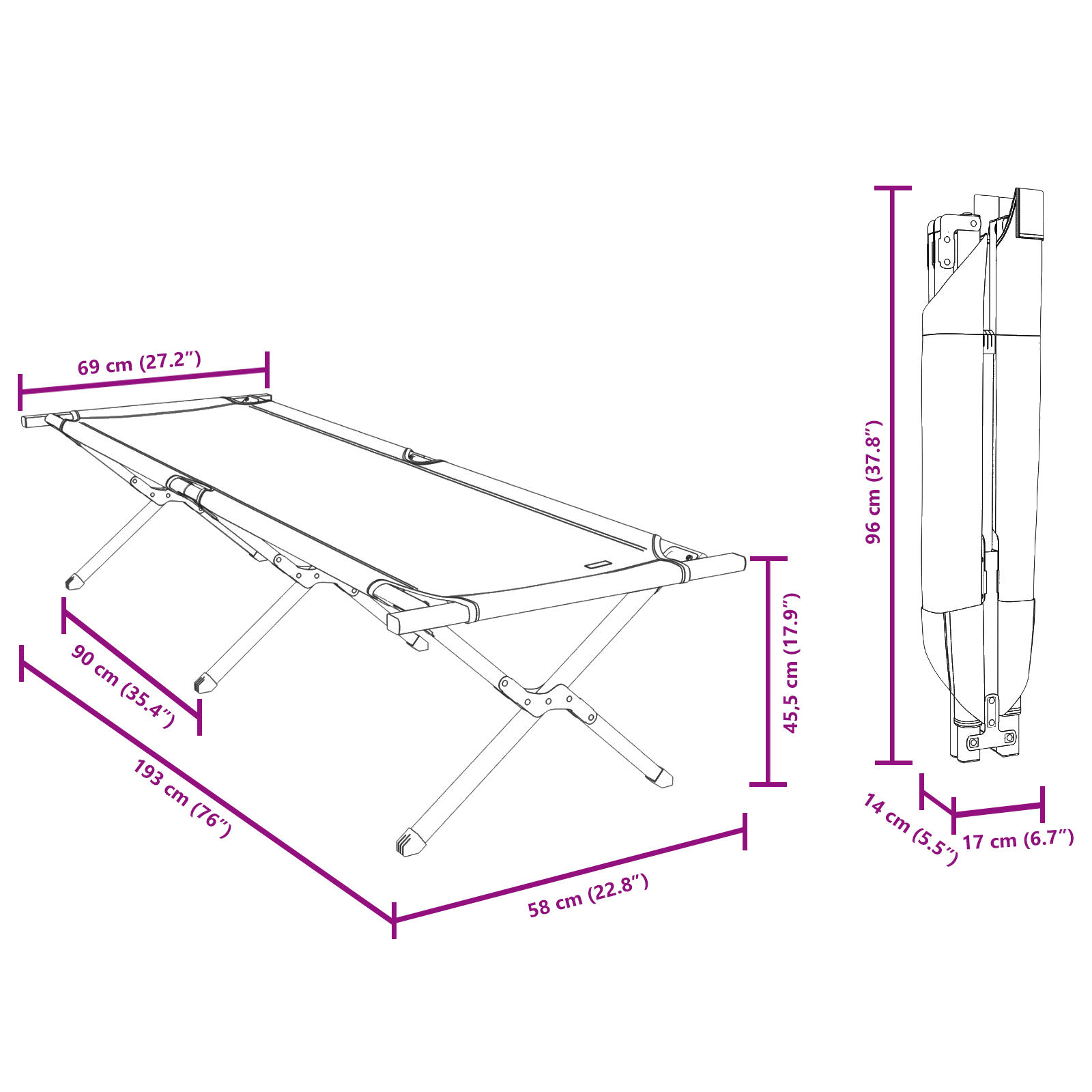 Letto Sole Pieghevole con Borsa di Trasporto Rosso 600D Tessuto Oxford