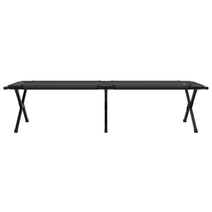 Lettini Sole 2 pz con Borsa da Trasporto Nero Tessuto Oxford 600D