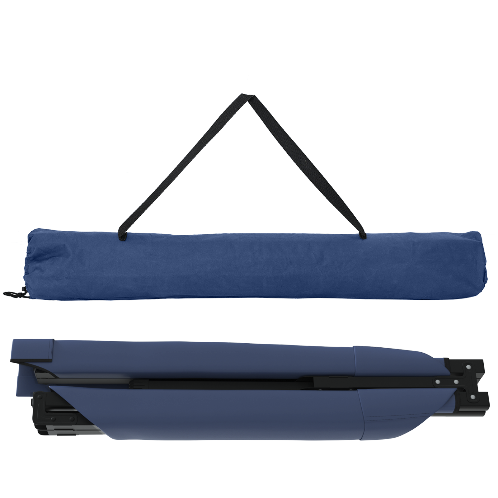 Letto pieghevole da sole con borsa blu in tessuto Oxford 600D