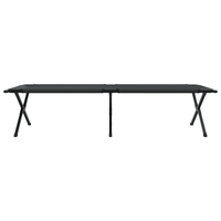 Letto Sole Pieghevole con Borsa Nero Tessuto Oxford 600D