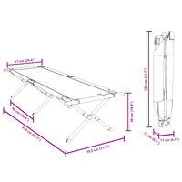 Letto Pieghevole da Sole con Borsa a Tracolla Motivo a Foglia Tessuto Oxford 600D
