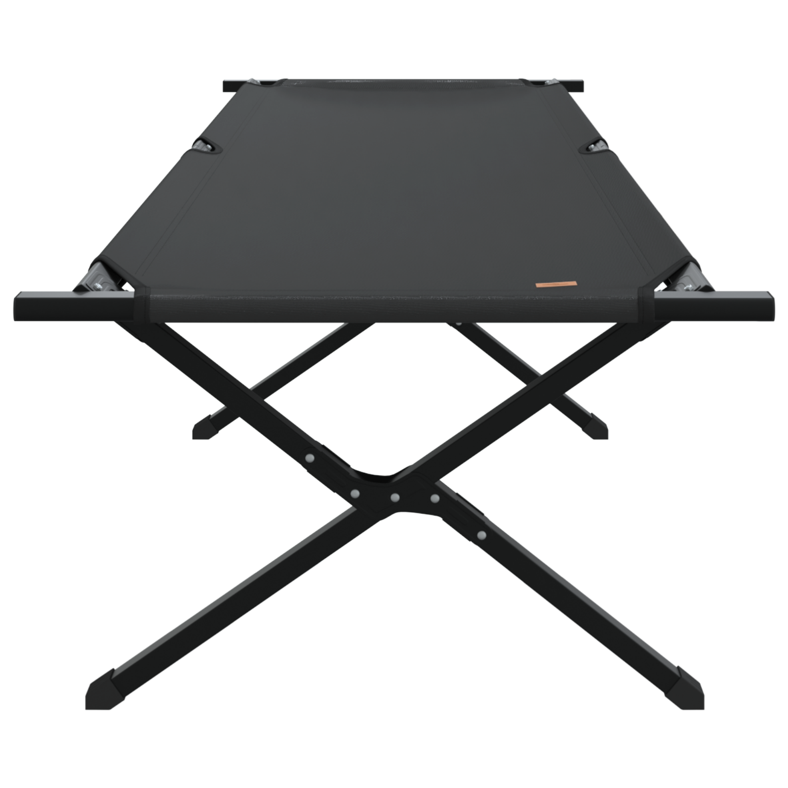 Lettini Pieghevoli 2 pz con Borsa Nera in Tessuto Oxford 600D