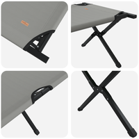 Lettini Sole Pieghevoli 2 pz con Borsa da Trasporto Grigio Tessuto Oxford 600D