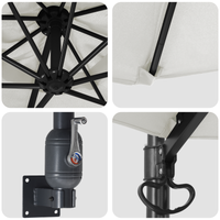 Ombrello a Sbalzo Sabbia Poliestere, Alluminio Grande Pieghevole