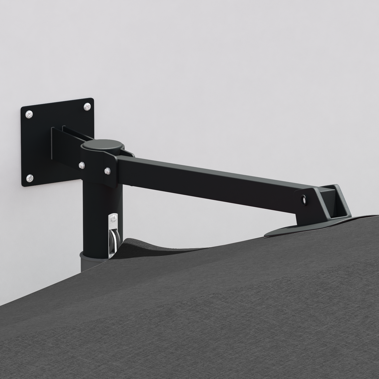 Ombrello da Patio Antracite Acciaio Verniciato a Polvere, Poliestere