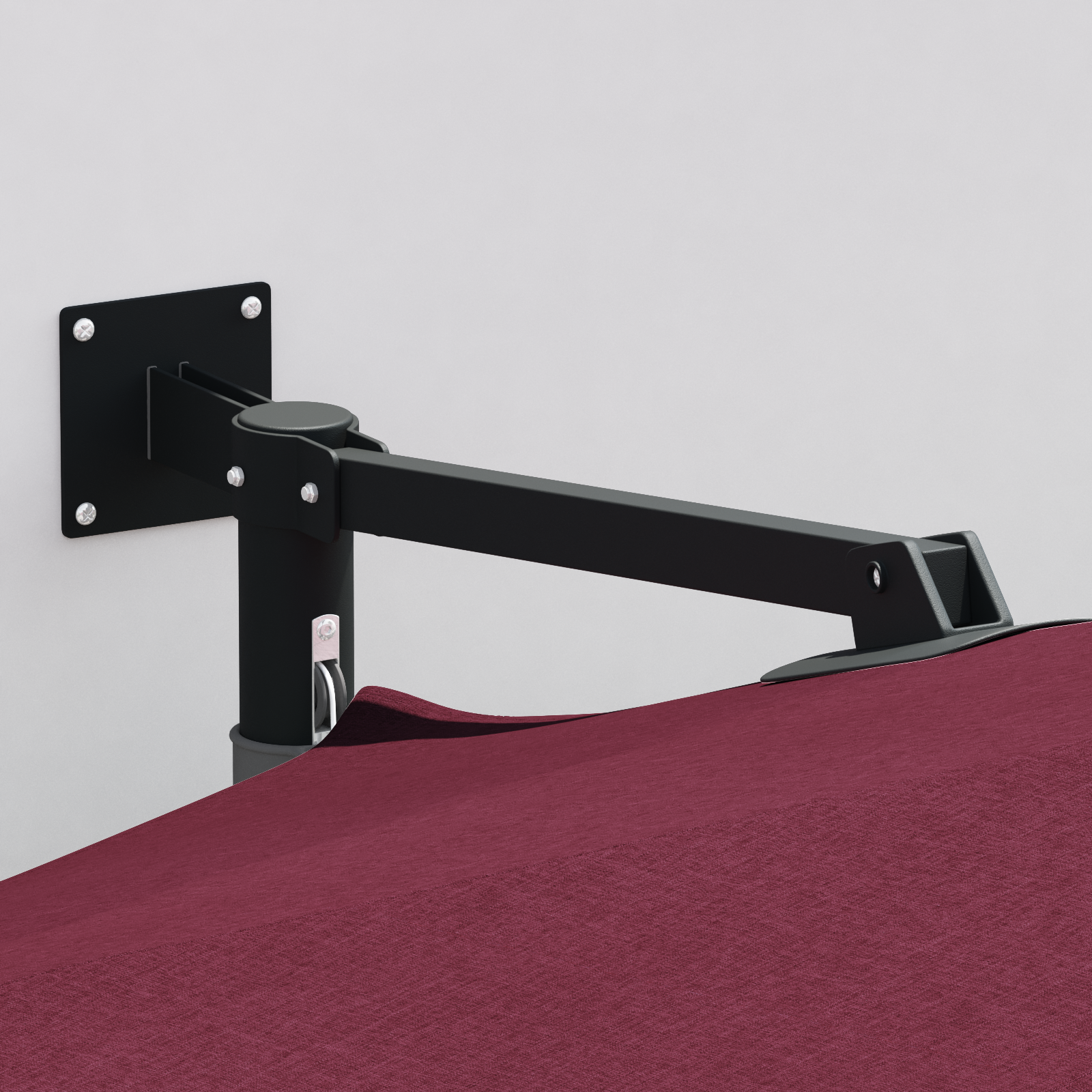 Ombrellone da patio Rosso Bordeaux Poliestere Grande Pieghevole