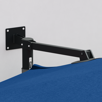 Ombrello da Patio Blu azzurro Poliestere Grande Inclinabile