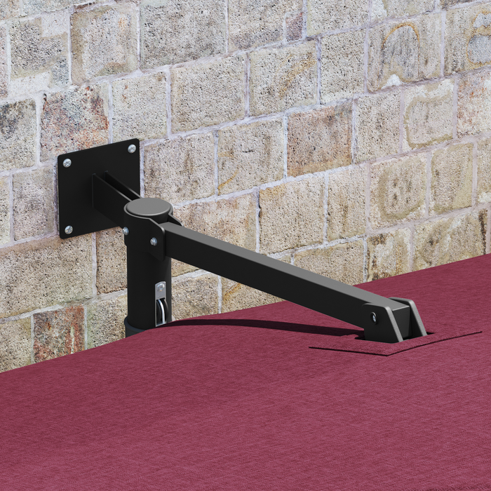 Ombrello da patio Rosso bordeaux Tessuto in poliestere Grande