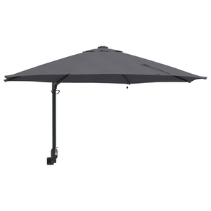 Parasol da Giardino a Parete con LED Antracite 248 cm
