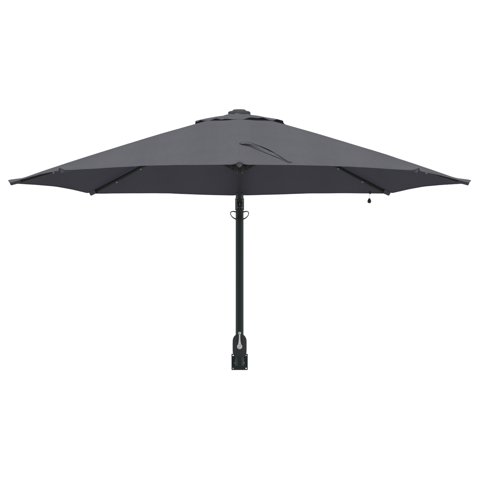 Parasol da Giardino a Parete con LED Antracite 248 cm