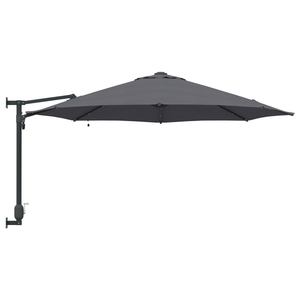 Parasol da Giardino a Parete con LED Antracite 248 cm