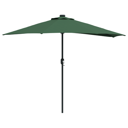 Ombrellone da Giardino Half con Palo in Alluminio Verde 294 cm