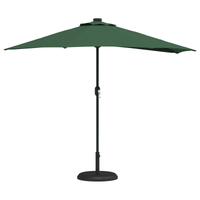 Ombrellone da Giardino Half con Palo in Alluminio Verde 294 cm