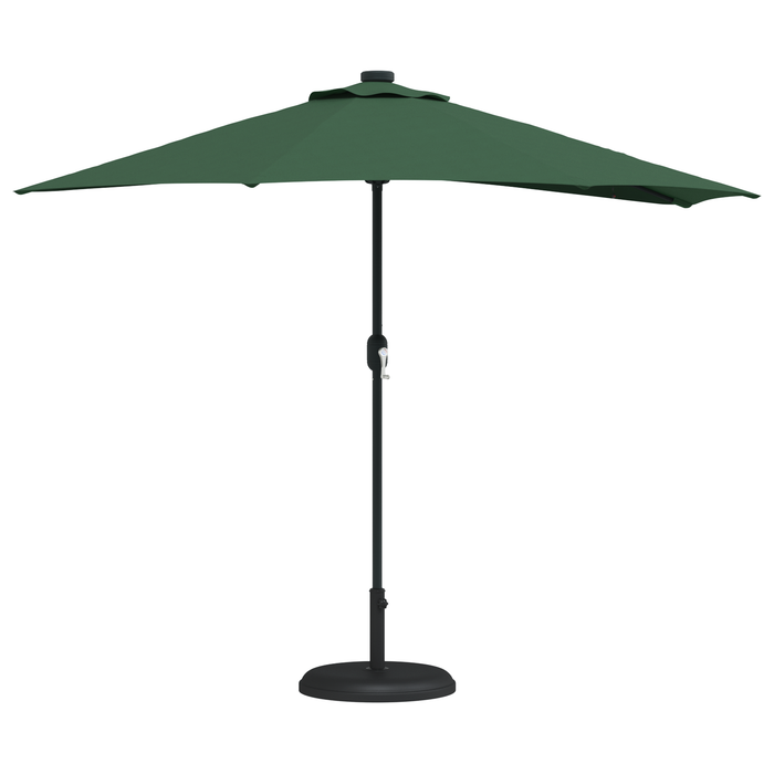 Ombrellone da Giardino Half con Palo in Alluminio Verde 294 cm