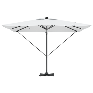 Ombrello a Sbalzo Roma con LED Sabbia 286x285x270 cm Alluminio