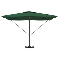 Ombrellone a Sbalzo Roma con LED Verde 286x285x270 cm Alluminio