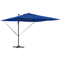 Parasol a sbalzo Roma con LED Blu Azzurro 286x285x270 cm Alluminio