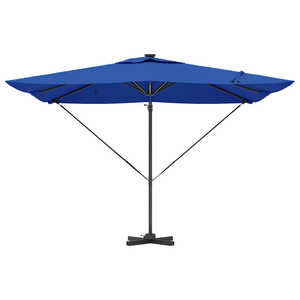 Parasol a sbalzo Roma con LED Blu Azzurro 286x285x270 cm Alluminio