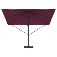 Ombrello da Patio Rosso borgogna Alluminio, Poliestere Grande