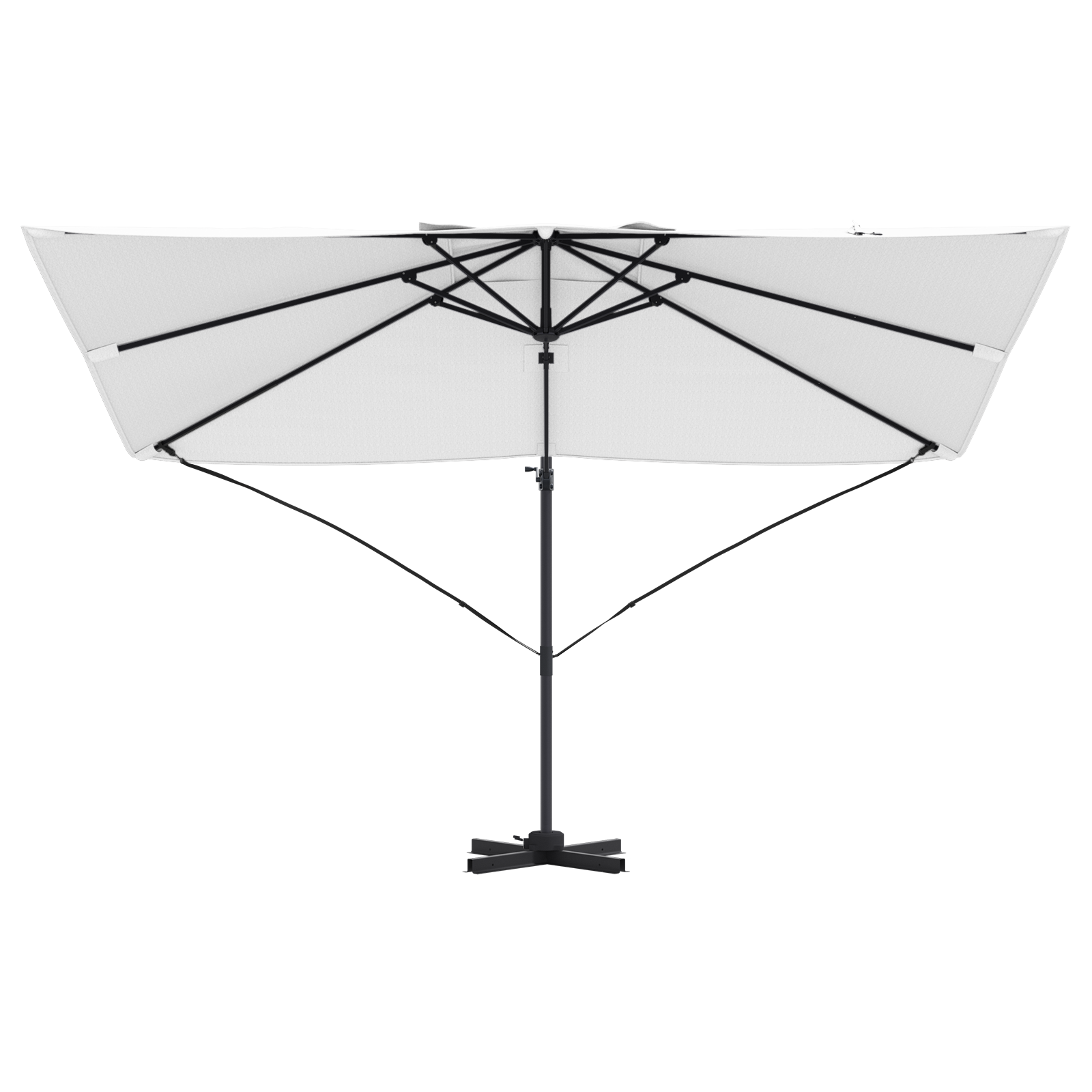 Ombrellone a Sbalzo Sabbia Poliestere Grande Inclinabile