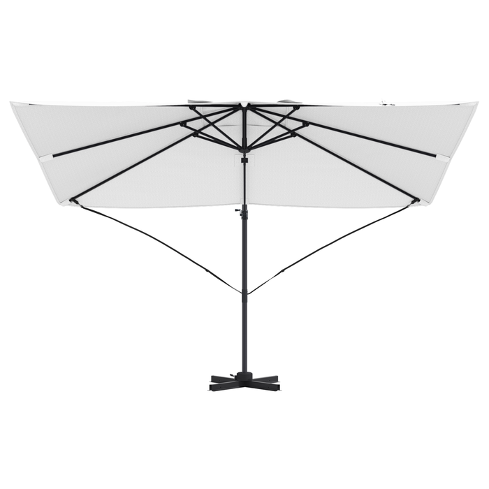 Ombrellone a Sbalzo Sabbia Poliestere Grande Inclinabile