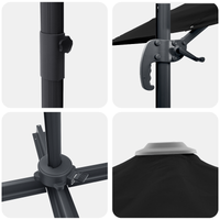 Ombrellone Cantilever Nero