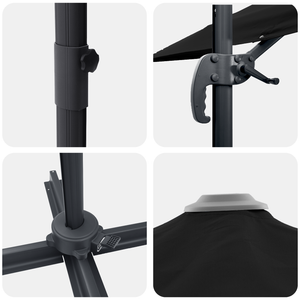 Ombrellone Cantilever Nero