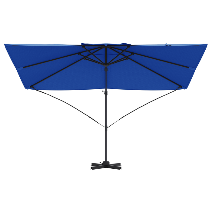 Ombrellone Azzurro a Braccio Grande Poliestere, Acciaio Verniciato
