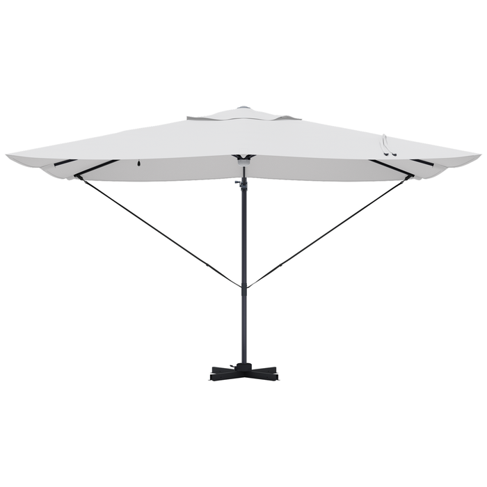 Ombrello a Sbalzo Colore sabbia Poliestere, Alluminio Grande