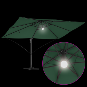 Ombrellone a Sbalzo Verde Verde Poliestere, Metallo Grande