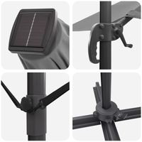 Ombrello a Sbalzo - Antracite Poliestere Grande Regolabile